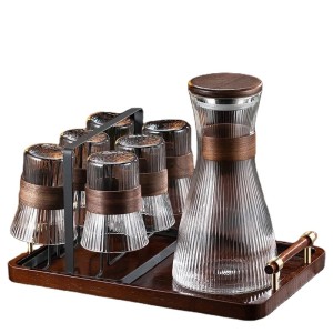 JOGO DE JARRA E XICARAS DE VIDRO 7PCS