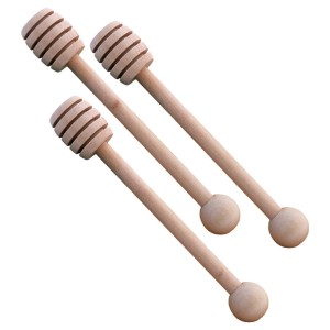 PEGADOR DE MEL DE BAMBU 15CM 3PCS