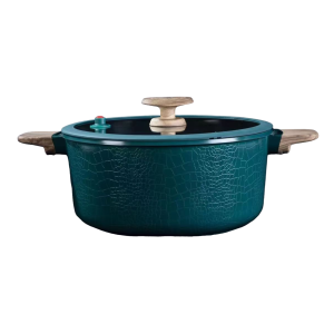 CAÇAROLA DE ALUMINIO CERAMICO COM TAMPA 24CM CROC