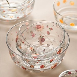 JOGO DE POTE DE VIDRO FLORES 3PCS