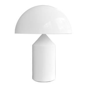 ABAJUR DE MESA DE FERRO BRANCO ESMALTE 110V