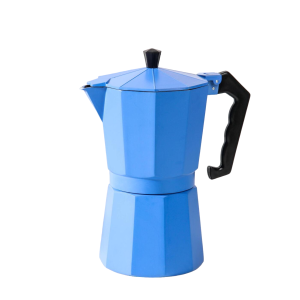 CAFETEIRA ITALIANA DE ALUMINIO 6 XICARAS AZUL