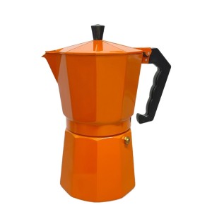 CAFETEIRA ITALIANA DE ALUMINIO 9 XICARAS LARANJA