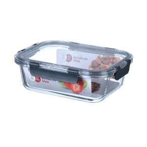 POTE COM DIVISORIA DE VIDRO COM TAMPA 1000ML