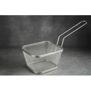 MINI CESTO DE INOX PARA BATATA FRITA 13X11X8CM