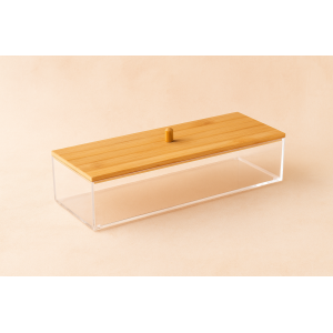 ORGANIZADOR DE COSMETICO DE BAMBU 26CM