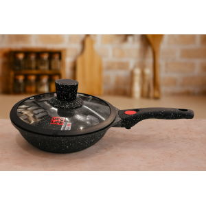 FRIGIDEIRA DE ALUMINIO CERAMICO COM TAMPA CABO REMOVIVEL 26CM