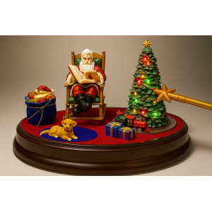 NATAL DE LUXO PAPAI NOEL EM CASA 30CM