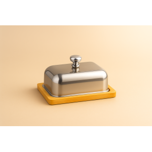 MANTEGUEIRA DE INOX E BAMBU 16CM