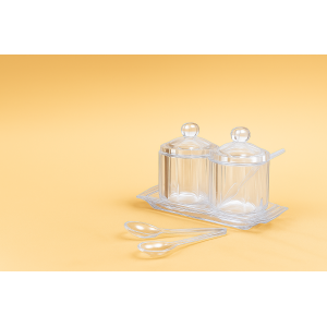 PORTA CONDIMENTO DE ACRILICO 7X7X10CM