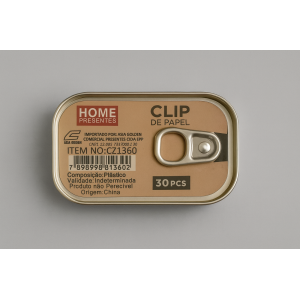 CLIP DE PAPEL DE METAL LATA DE SARDINHA 30PCS