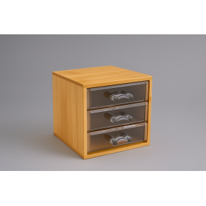 ORGANIZADOR DE COSMETICOS DE BAMBU 15CM