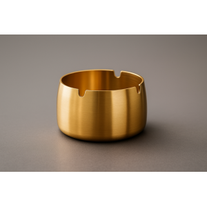 CINZEIRO DE INOX DOURADA 10X9X5CM