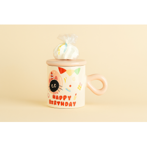 CANECA DECORATIVA DE PORCELANA 360ML