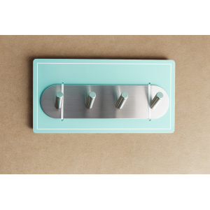 GANCHO DE PAREDE DE INOX ESCOVADO