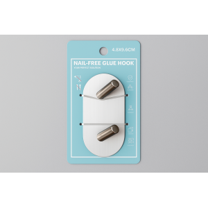 GANCHO DE PAREDE DE INOX ESCOVADO