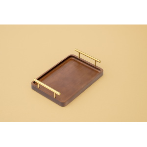 BANDEJA DE MADEIRA COM ALÇA 20X30X2CM