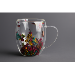 COPO DE VIDRO FLORIDO 350ML