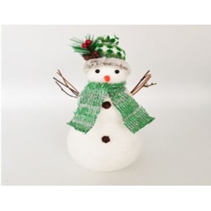 ENFEITE DE NATAL BONECO DE NEVE 30CM