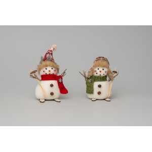 BONECO DE NEVE COM CACHECOL 25CM