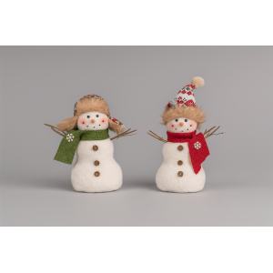 BONECO DE NEVE COM CACHECOL 31CM