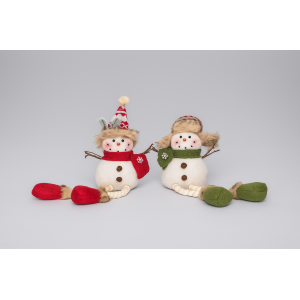 BONECO DE NEVE COM CACHECOL 46CM