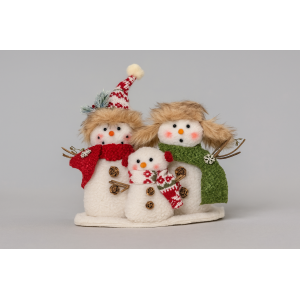 BONECO DE NEVE COM CACHECOL 30CM