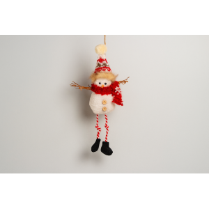 ENFEITE DE NATAL BONECO DE NEVE 30CM