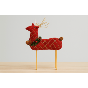 RENA NATALINA VERMELHA CAMURÇA 32CM