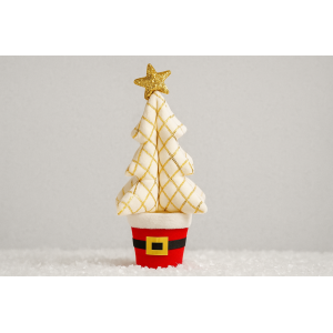 ARVORE NATALINO DE CAMURÇA BRANCO 36CM