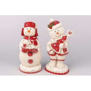 BONECO DE NEVE DE RESINA 20CM