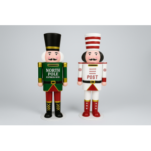 CAIXA POSTAL SOLDADINHO QUEBRA NOZES DE METAL 39CM