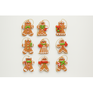 BISCOITO NATALINO 6CM 9PCS