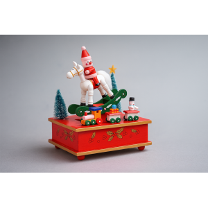 ENFEITE DE NATAL MUSICAL CAVALINHO 21CM