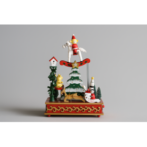 ENFEITE DE NATAL MUSICAL ARVORE 27CM