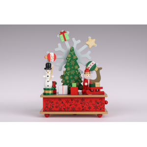 ENFEITE DE NATAL MUSICAL RODA GIGANTE 21CM