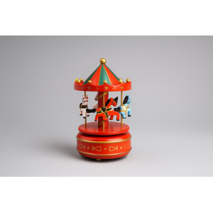 ENFEITE NATALINO MUSICAL CARROSSEL 18CM