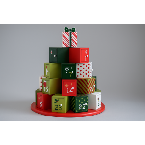 CALENDARIO ADVENTO MDF 30CM