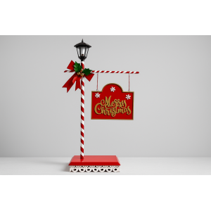 POSTE NATALINO POLO NORTE DE METAL 127CM