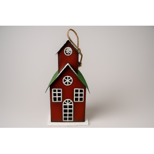 CASA NATALINA DE METAL 32CM