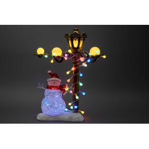 BONECO DE NEVE NO POSTE 48CM