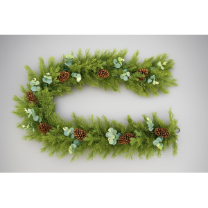 GUIRLANDA DE NATAL 50CM 76GALHOS