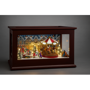 NATAL DE LUXO CAIXA NATALINA DE MDF 34CM