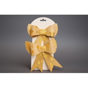 LAÇO NATALINO BEGE 20CM 2PCS