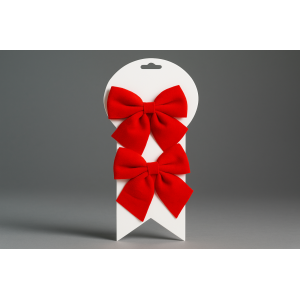 LAÇO NATALINO VERMELHO 14CM 2PCS