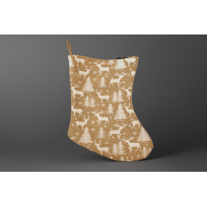 MEIA NATALINA BEGE 35CM