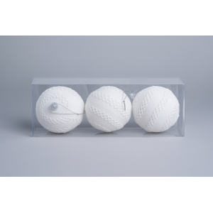 BOLA NATALINA 8CM 3PCS