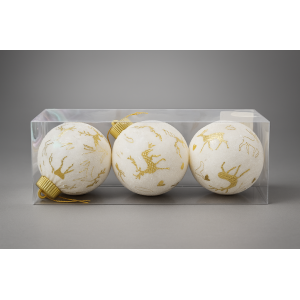 BOLA NATALINA 8CM 3PCS