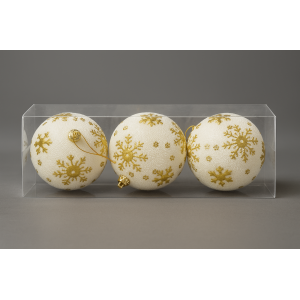 BOLA NATALINA 8CM 3PCS