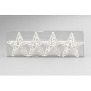 ESTRELA DE NEVE 10CM 4PCS